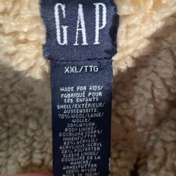 Gap Navy Blue Youth Extra Warm Size XXL Sherpa-Lined Unisex Coat - Picture 6 of 6